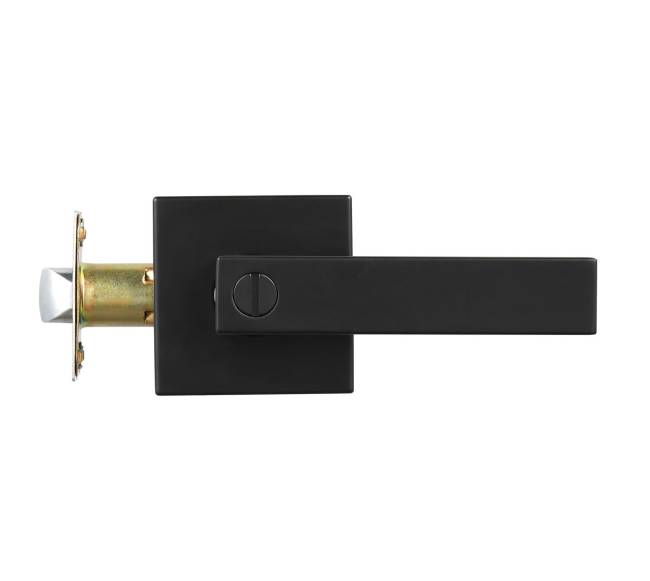 Privatumo durų rankena juoda kvadratinė10