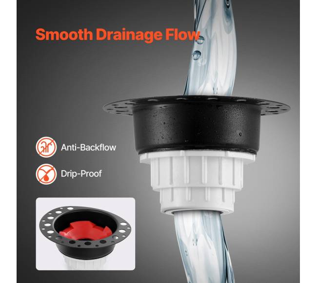 Laisvai statoma vonios nutekėjimo sistema su PVC adapteriu2