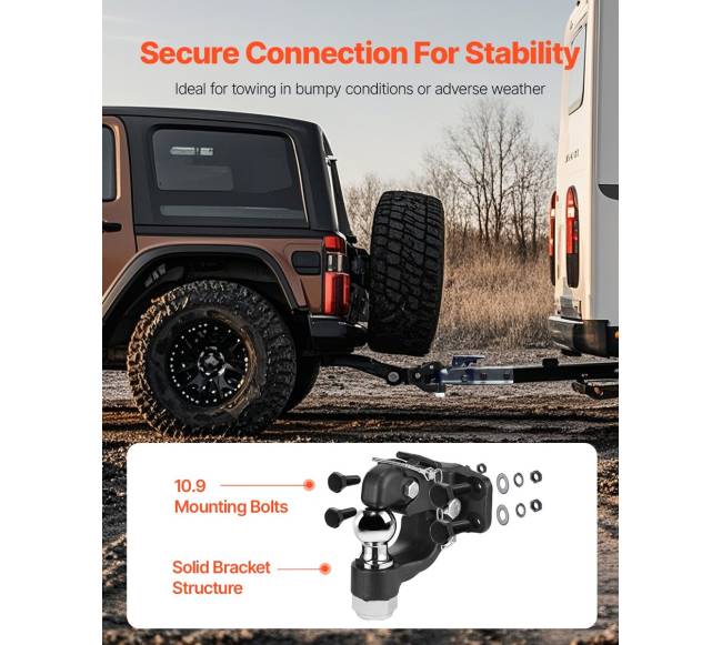 Automobilio vilkimo kablys su 2" rutuliuku2