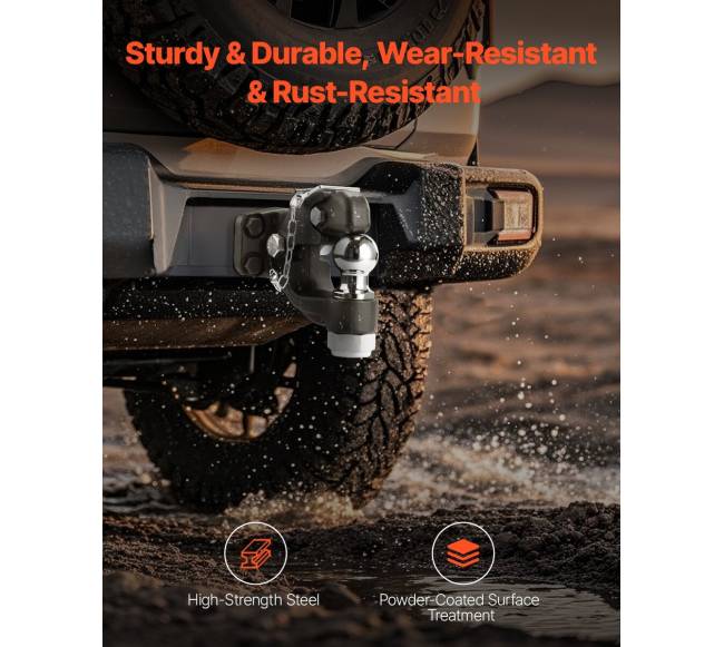 Automobilio vilkimo kablys su 2" rutuliuku3