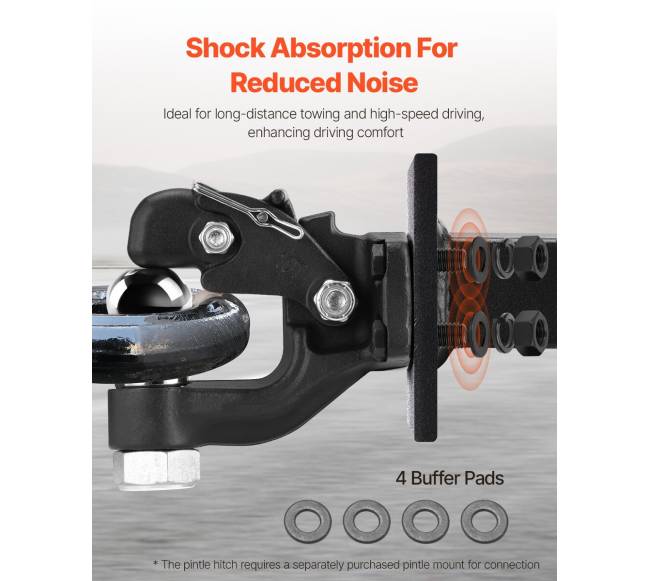 Automobilio vilkimo kablys su 2" rutuliuku5