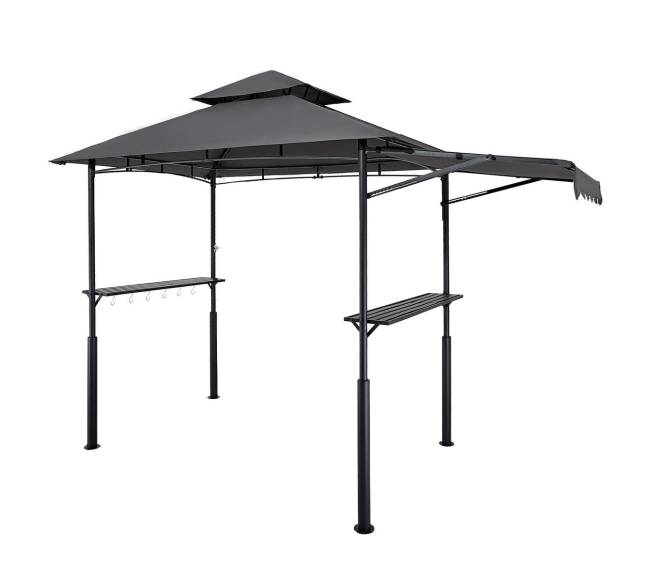 Griliaus pavėsinė 2.43 x 1.5 m su dviem stogais10