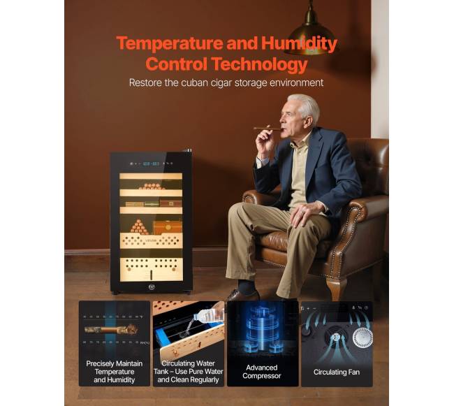 Elektrinis humidoras su vėsinimu ir kontrole2