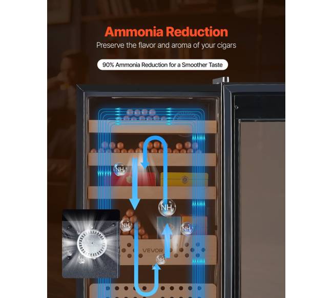 Elektrinis humidoras su vėsinimu ir kontrole4