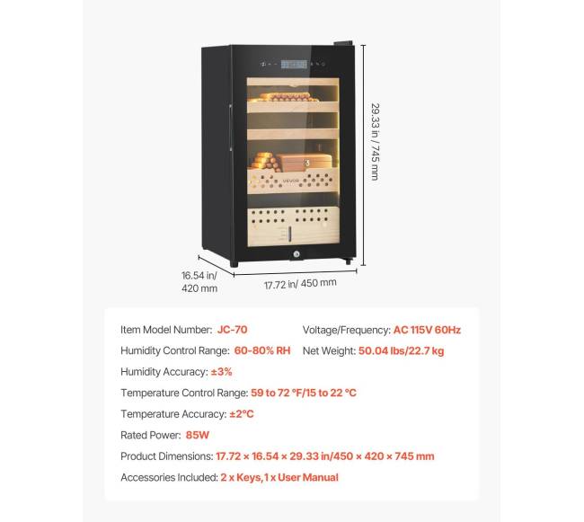 Elektrinis humidoras su vėsinimu ir kontrole6