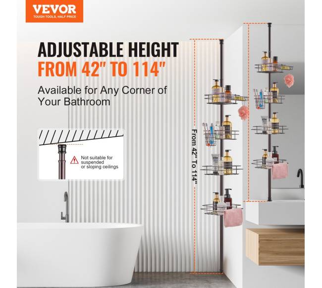 Kampo dušo stovo įtampos stovas, 107–289 cm1