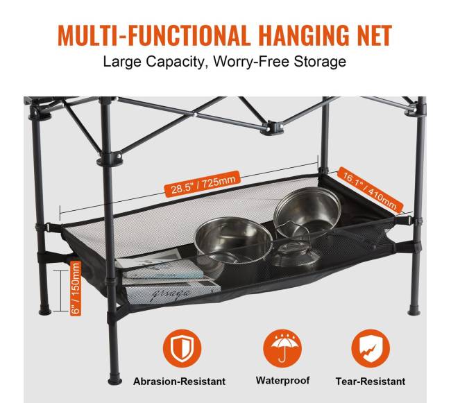 Sulankstomas kempingo stalas su laikymo krepšiu4