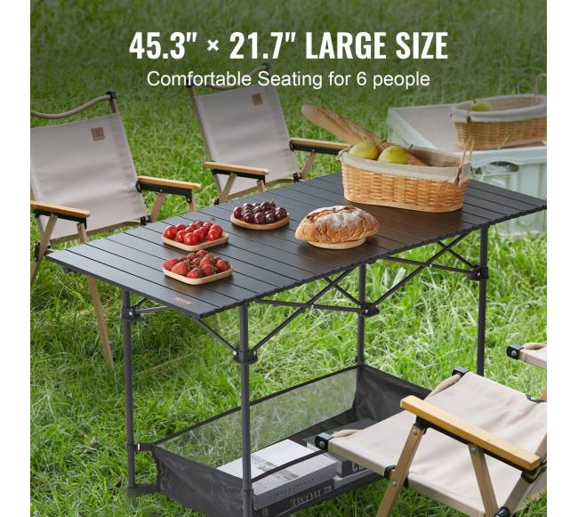 Sulankstomas kempingo stalas su laikymo krepšiu5