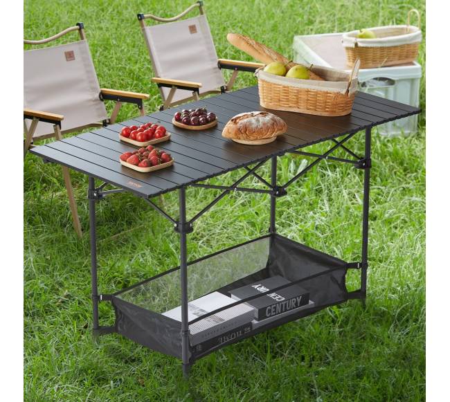 Sulankstomas kempingo stalas su laikymo krepšiu7