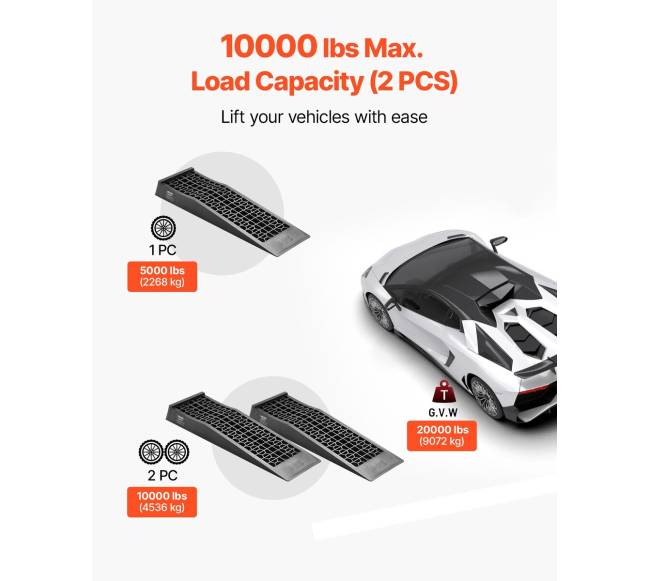 Automobilio rampos, 9072 kg, 65 mm aukštis2