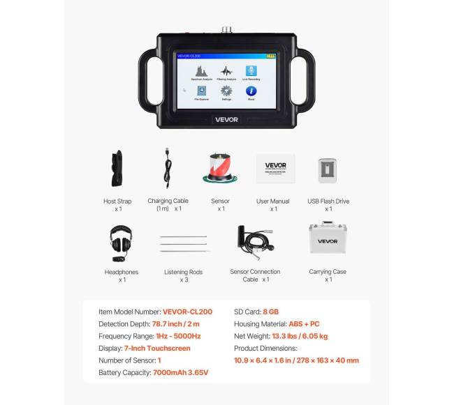 Vandens nutekėjimo detektorius su LCD ekranu6