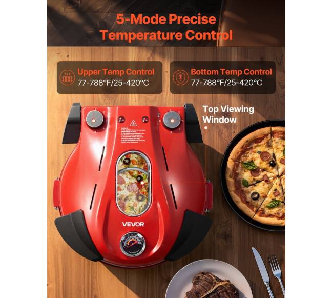 Elektrinė picų krosnelė su akmenine kaitinimo plokšte3