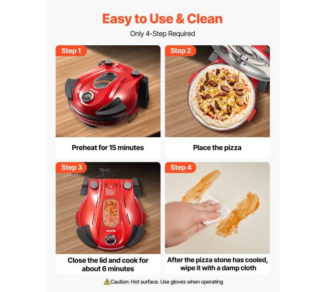 Elektrinė picų krosnelė su akmenine kaitinimo plokšte5
