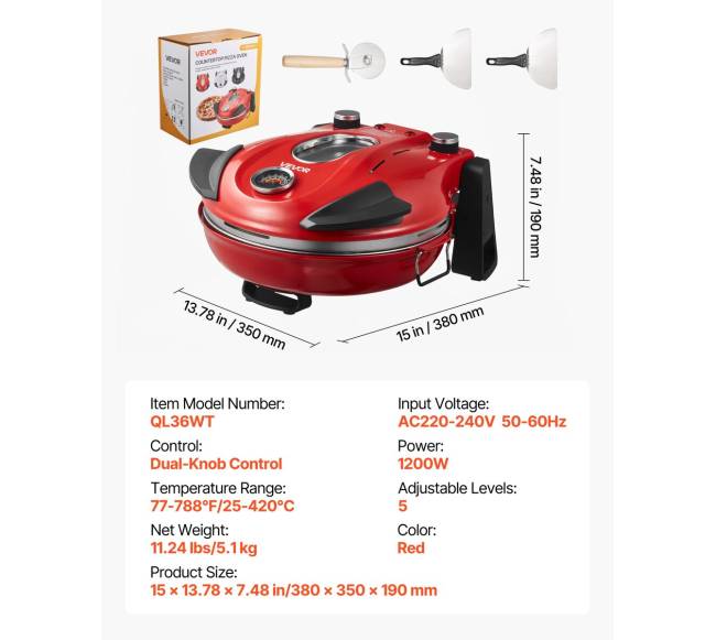 Elektrinė picų krosnelė su akmenine kaitinimo plokšte6