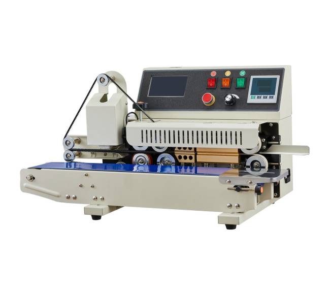 Nuolatinio maišelių uždarymo aparatas su spauda0