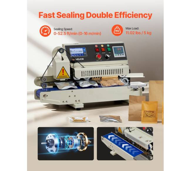 Nuolatinio maišelių uždarymo aparatas su spauda1