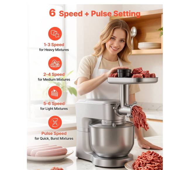 Elektrinis virtuvės mikseris 6 L talpos3