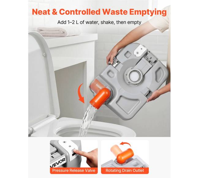 Nešiojamas tualetas su 30L atskiriamu baku5