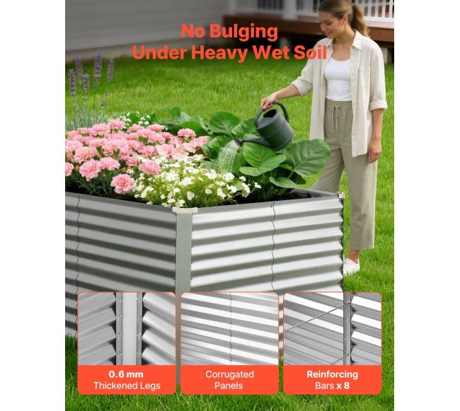 cinkuotas pakeltas daržo lovys, 240 x 120 x 86 cm2