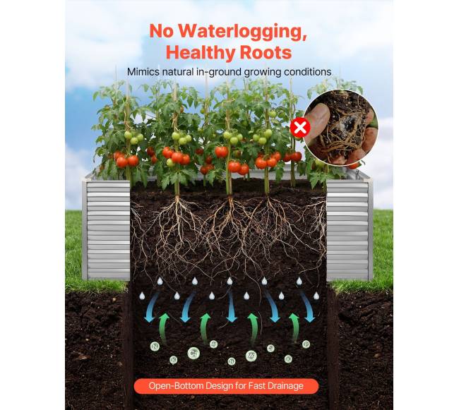 cinkuotas pakeltas daržo lovys, 240 x 120 x 86 cm3