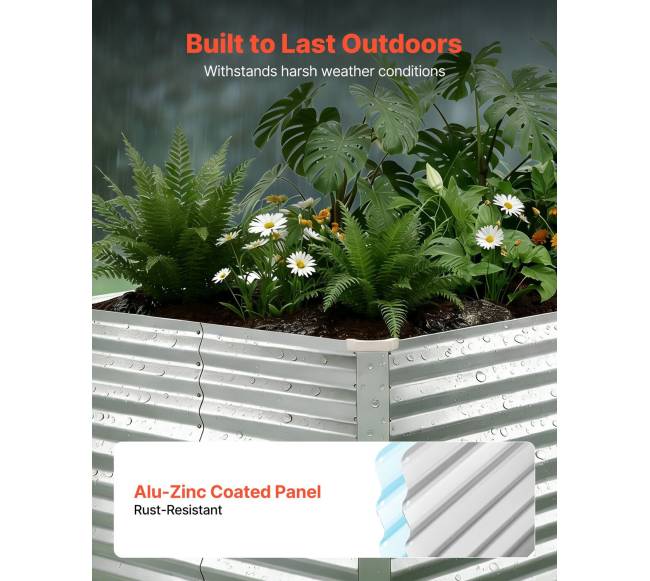 cinkuotas pakeltas daržo lovys, 240 x 120 x 86 cm4