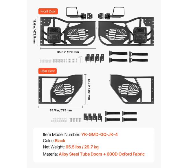 4 durų jeep vamzdiniai lauko durelės6