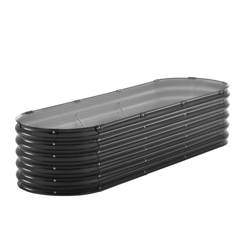 Metalinė pakelta lysvė 200x60x42 cm pilka0