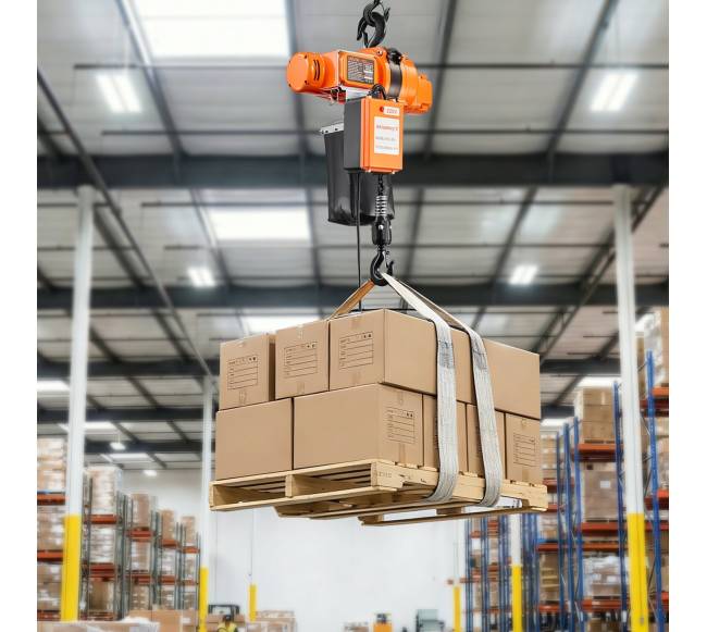 Elektrinis grandinės keltuvas 500 kg 6 m aukščio7