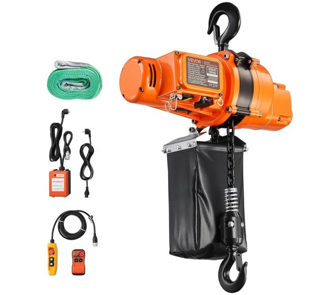 Elektrinis grandinės keltuvas 500 kg 6 m aukščio8