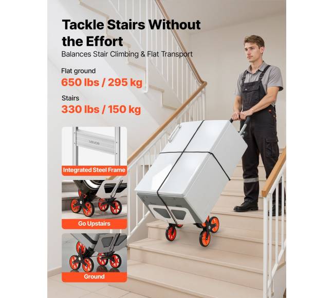 Laiptų kopimo vežimėlis su 6 ratais1