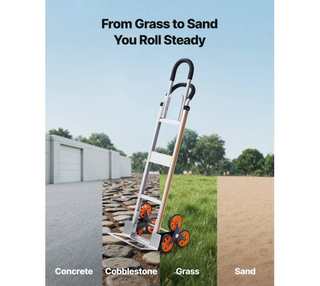 Laiptų kopimo vežimėlis su 6 ratais5