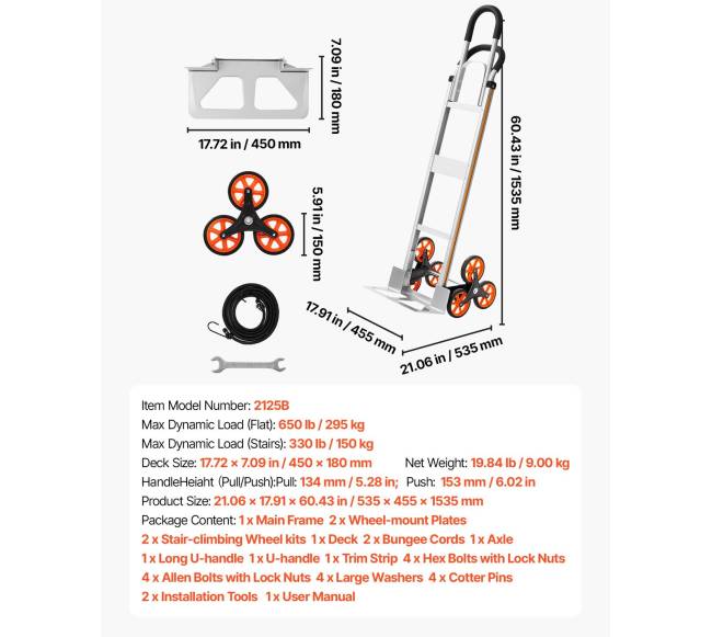 Laiptų kopimo vežimėlis su 6 ratais6