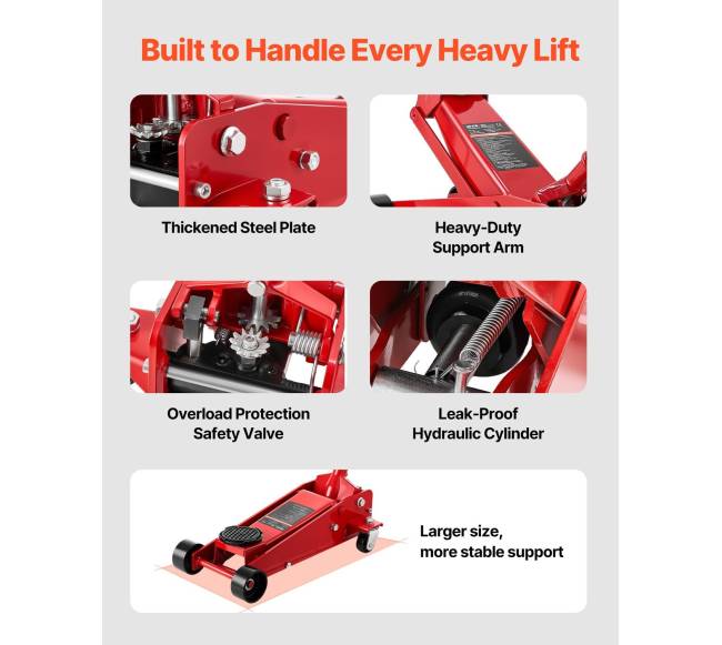 Plokščias automobilio domkratas, 3 tonų talpos3