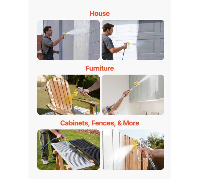 Elektrinis beoris dažų purkštuvas 1500 W, 2800 psi5