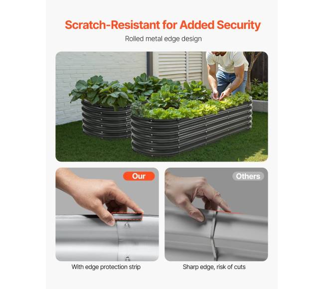 Metalinė pakelta lysvė 200x60x42 cm pilka3