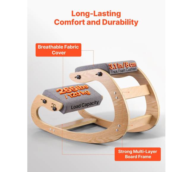 Ergonomiška klūpėjimo kėdė pilka4