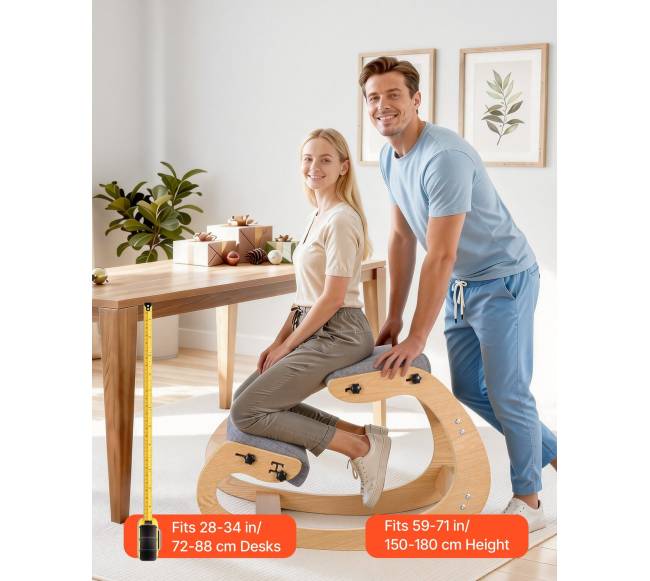 Ergonomiška klūpėjimo kėdė pilka7