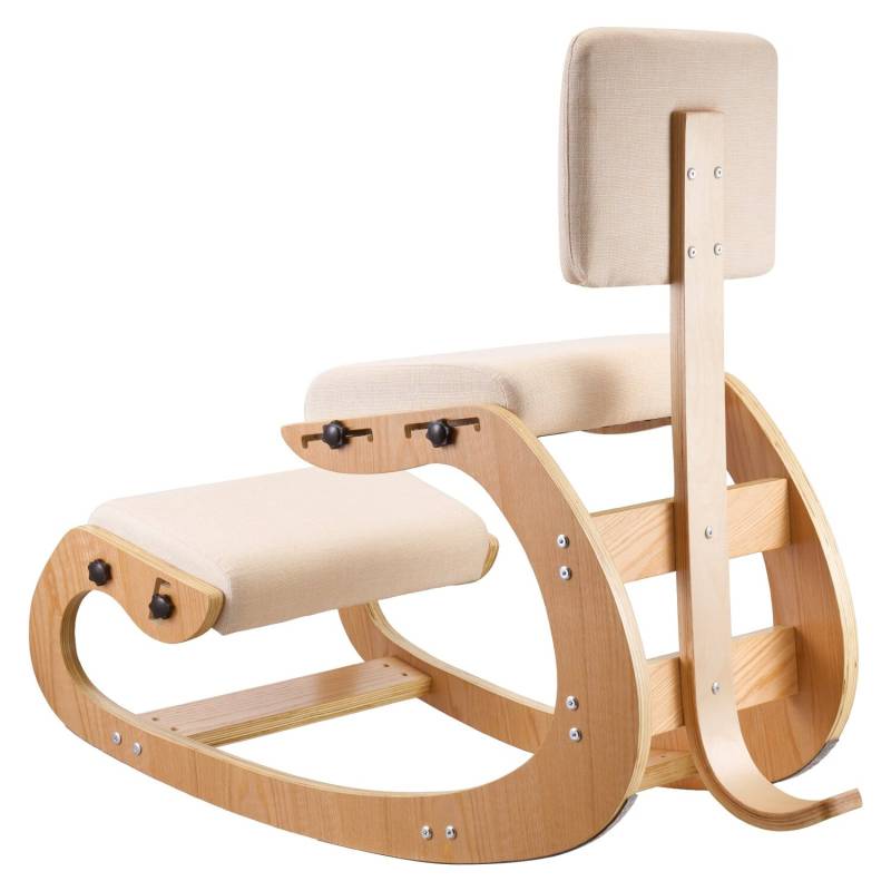 Ergonomiška kėdė, medinė nuleidžiama kėdė0