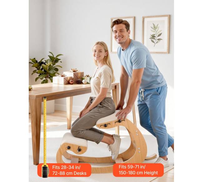 Ergonomiška kėdė, medinė nuleidžiama kėdė7