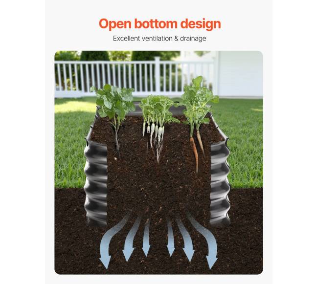 Metalinė pakelta lysvė 200x60x42 cm pilka5