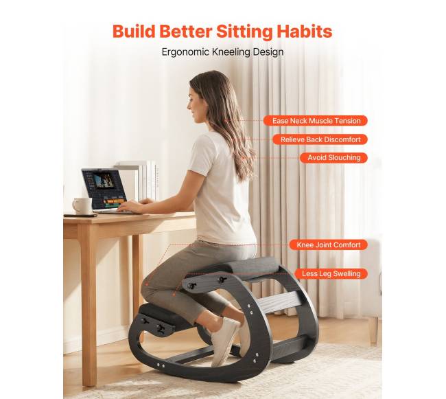 Ergonominė medinė kėdė su paminkštinimu1