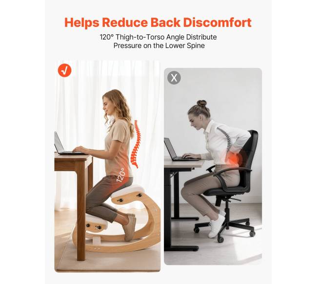 Ergonominė medinė kėdė su reguliuojamu porolonu2