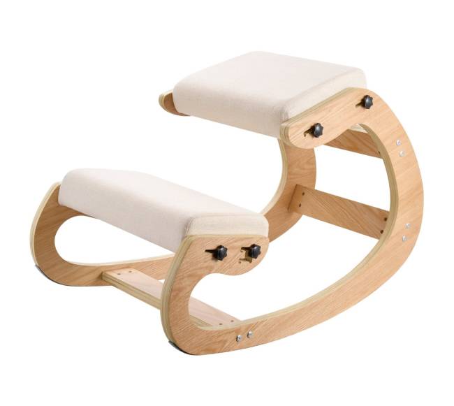 Ergonominė medinė kėdė su reguliuojamu porolonu8