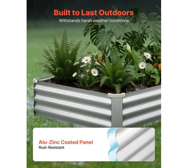 2 dalių cinkuoti paaukštinti lysvės rinkiniai4