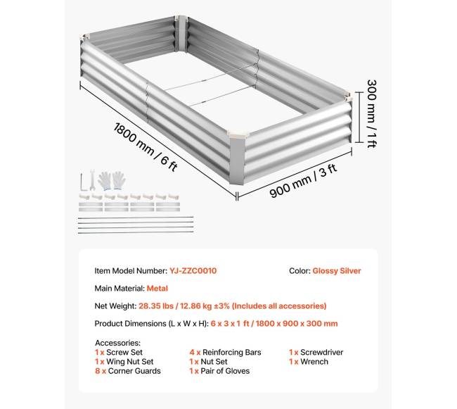 2 dalių cinkuoti paaukštinti lysvės rinkiniai6