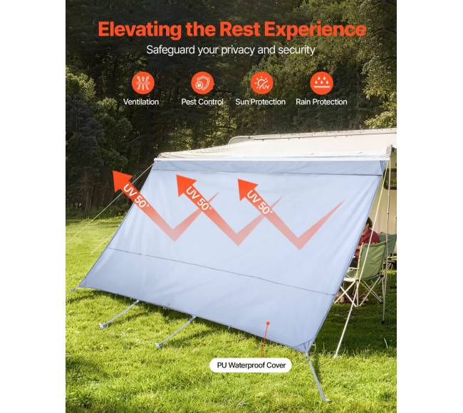 Kemperinės markizės saulės užuolaida 2 x 3.7 m3