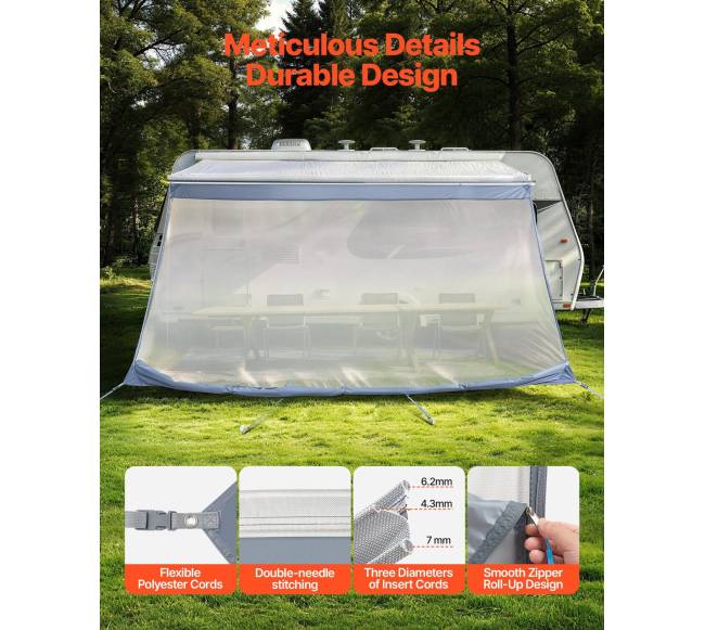 Kemperinės markizės saulės užuolaida 2 x 3.7 m4