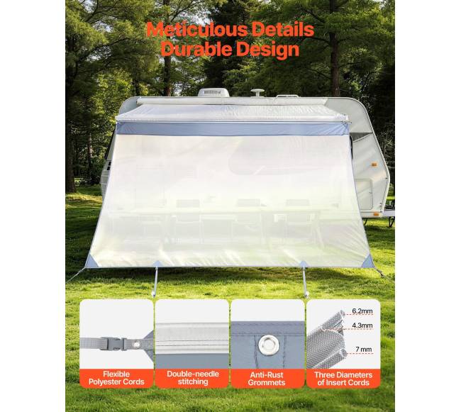 Rv markizės nuo saulės ekranas 2 x 3,3 m4