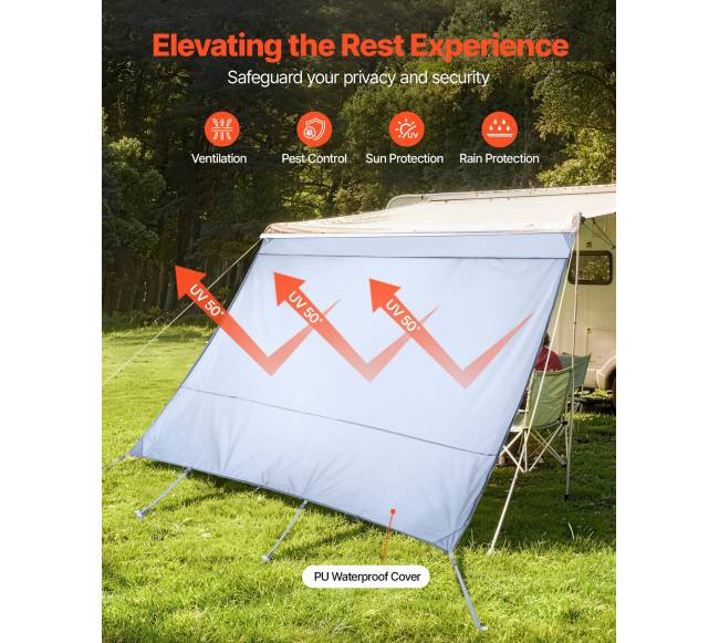 RV markizės saulės uždanga, 2 x 3.3 m3