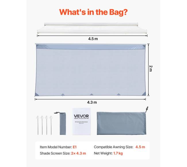 RV tentinė saulės užuolaida 2 x 4,3 m6